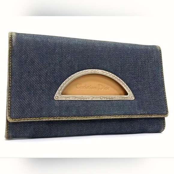 Dior Blue Denim Large Wallet - Picture 15 of 15